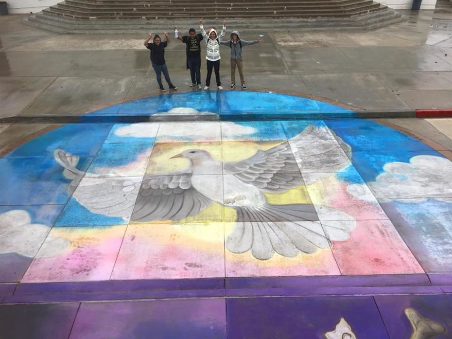 Day of the Dead massive chalk art!!!